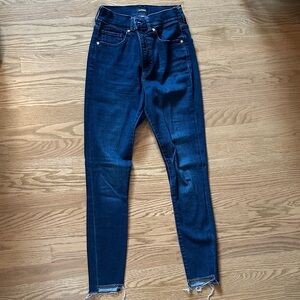 Express High Rise Skinny Jeans - 2R Dark Wash